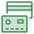 Icon illustration of two debit cards